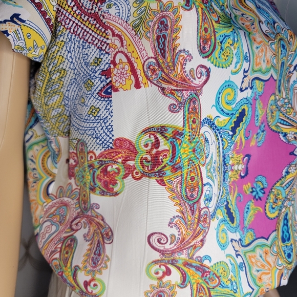 NORM THOMPSON BEAUTIFUL WOMEN'S BLOUSE SIZE SMALL Multicolored - Picture 11 of 17